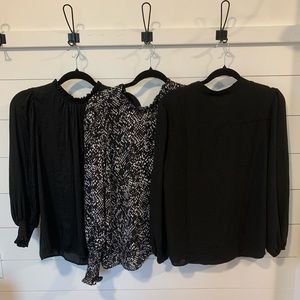 Women’s Blouse Dressy Shirt Black Large